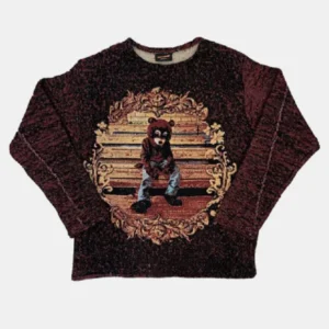 DROPOUT WOVEN TAPESTRY SWEATER