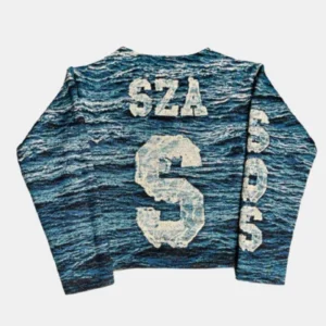 SZA SOS WOVEN TAPESTRY SWEATER