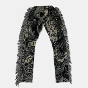 “love Kills Slowly” Tapestry Pants